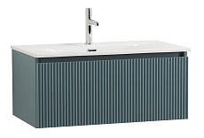 Тумба с раковиной BelBagno Uno 80 см 1 ящик, Голубой матовый