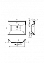 Тумба с раковиной BelBagno Aurora 60 см Rovere Nebrasca Nature