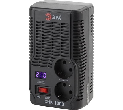 Компактный стабилизатор напряжения Эра СНК-1000 160-260В/220В, 1000ВА Б0032469