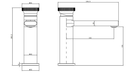 Смеситель для раковины Black&White Gravity GF-7107-С хром