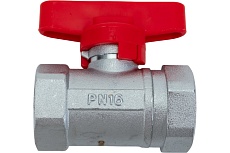 Хромированный шаровой кран FAR 3/4' ВР-ВР бабочка, красный FS 3036 34RC