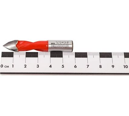 Сверло сквозное 10x25x57 мм, S10x27 мм, L Woodtec ИН 359093