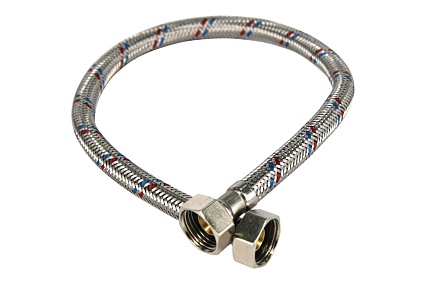 Подводка гибкая для воды ELKA с оплеткой из нержавеющей стали 1/2" х 120 см в/в ИС.100915