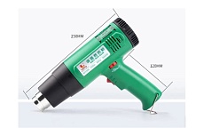 Технический фен WYNNS lcd 2000 w, 100 c - 650 c, экран 64 401 008