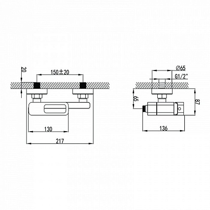 Смеситель для ванны Iddis Slide SLISB00i02WA