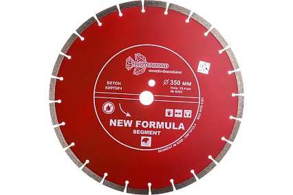 Диск алмазный отрезной Сегментный New Formula (350х25.4 мм) TRIO-DIAMOND S209