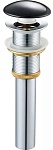 Донный клапан Gid Blm100-1 с переливом, матовый черный керамический