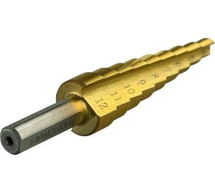 Сверло по металлу ступенчатое 4-12 мм Vertextools 4-12