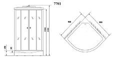 Душевая кабина Niagara Luxe NG-7701W 90x90 белый