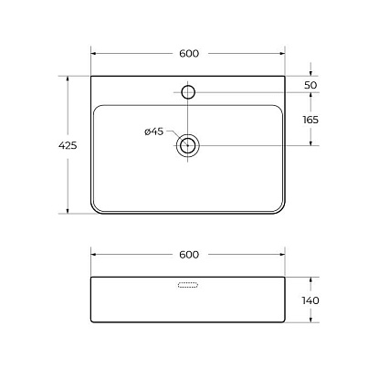 Раковина BelBagno BB1338 60 см