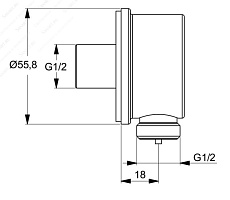 Шланговое подключение Ideal Standard IdealRain B9448AA