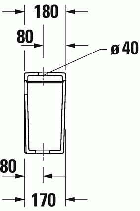 Бачок для унитаза Duravit D-Neo 094410 для подключения снизу слева