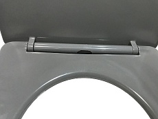 Подвесной унитаз CeramaLux B2330-3MH с сиденьем микролифт, матовый светло-серый