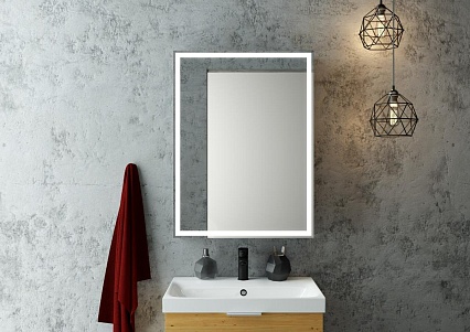 Зеркальный шкаф Континент Mirror Box LED 60x80 с подсветкой, МВК053