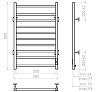 Полотенцесушитель электрический Vincea VTD-1LBE 50x80 матовый черный