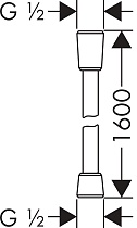 Шланг Hansgrohe Isiflex 28276140 160 см шлифованная бронза