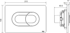 Кнопка смыва Oli Salina 640081 белый