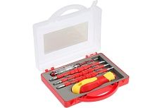 Набор диэлектрических отверток Тундра CrV, двухсторонние биты 3 шт., до 1000 В 7644111