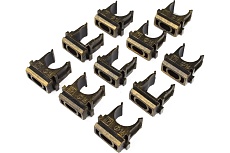 Крепеж-клипса для трубы Electraline ПВХ, цвет бронза 10 шт BTK1-16-25-10