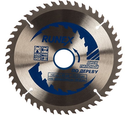 Диск пильный по дереву (190х20/30 мм; Z48) Runex 551010