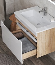 Мебель для ванной Vigo Grani 75 см подвесная, 1 ящик, дуб сонома