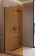 Душевая перегородка Vincea Волк-Ин (Walk-In) VLSW-1H100GSGM 100x200 вороненая сталь, янтарь