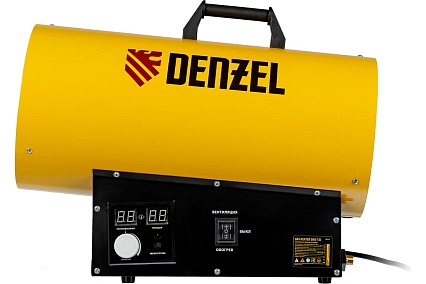 Газовая тепловая пушка Denzel ghg-15i, 15 квт, цифровой термостат, пропан-бутан 96478