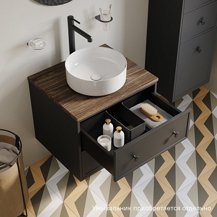 Тумба со столешницей Iddis Torr 60 см, МДФ макадамия орех