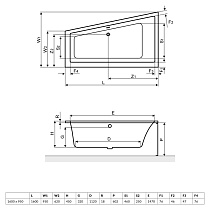 Акриловая ванна Excellent M-Sfera 160x95 R