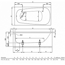 Стальная ванна Bette Form 3710-000 170x75 см
