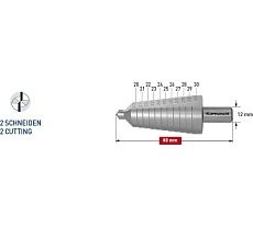 Сверло ступенчатое 20-30 мм Karnasch 21.3013