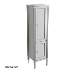 Шкаф пенал Caprigo Albion Promo 46 см R 33350R-B077 bianco grigio с патиной