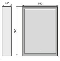 Зеркало Raval Frame 60 см Fra.02.60/DT дуб трюфель