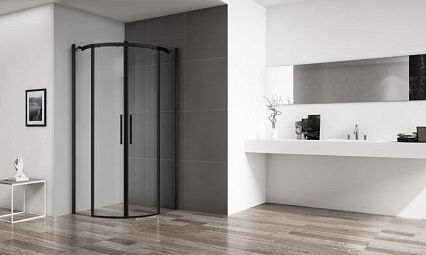 Душевой уголок BelBagno Acqua 90x90 прозрачный, черный