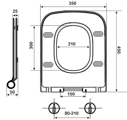 Крышка-сиденье для унитаза Timo TD-300 с микролифтом (к унитазам ТК-301, 303)