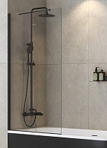Шторка для ванны Cezares LIBERTA-V-1-TB-90/155-C-NERO 90x155 прозрачная, профиль черный матовый