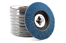 Набор шлифовальных лепестковых кругов КЛТ P60 конические, 125 мм, X-lock/22.2 мм Альфадиск 5474