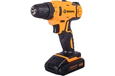 Аккумуляторная дрель-шуруповерт Вихрь ДА-16Л-2КА с набором оснастки, 65 предметов 72/14/49