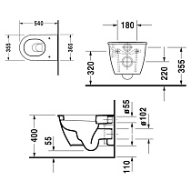 Подвесной унитаз Duravit Darling New 2545090000