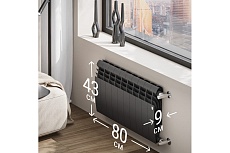 Радиатор Royal Thermo BiLiner 350/Noir Sable - 10 секций НС-1197121