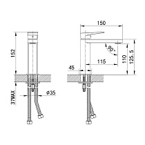 Смеситель для раковины Iddis Bridge BRDSB00i01 хром