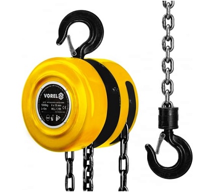 Цепная таль Vorel 3м х 1000кг 80751