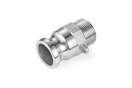 Камлок тип F TITAN LOCK серия EcoLine ниппель, наружая резьба BSP 3/4, AISI304, TL75FSS-EL