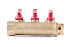 Коллектор с шаровыми кранами PROFACTOR в/н 3/4&quot; х 3 вых 16 цанга PF MVP 266.3
