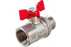 Шаровой кран Valfex PREMIUM для воды, 3/4&quot; ВР/НР, бабочка VF.218.NB1.034.PREMIUM