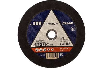 Круг отрезной по металлу A30TBF (300х3.2х32.0 мм) Кратон 1 07 02 011