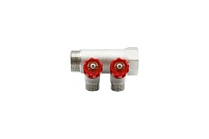 Коллектор VRT 1&quot;x1/2&quot;, с регулировочными вентилями, 2 выхода 524073
