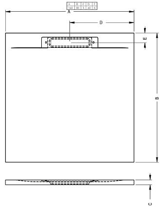 Поддон для душа Riho Isola 140x80 белый