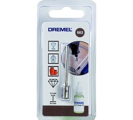 Сверло по стеклу 6.4 мм Dremel 26150663JB