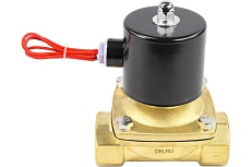 Электромагнитный клапан DN.ru двухходовой VS2W-100V-NC Ду25 Ру10 латунь, VITON 220B AC D130-01561